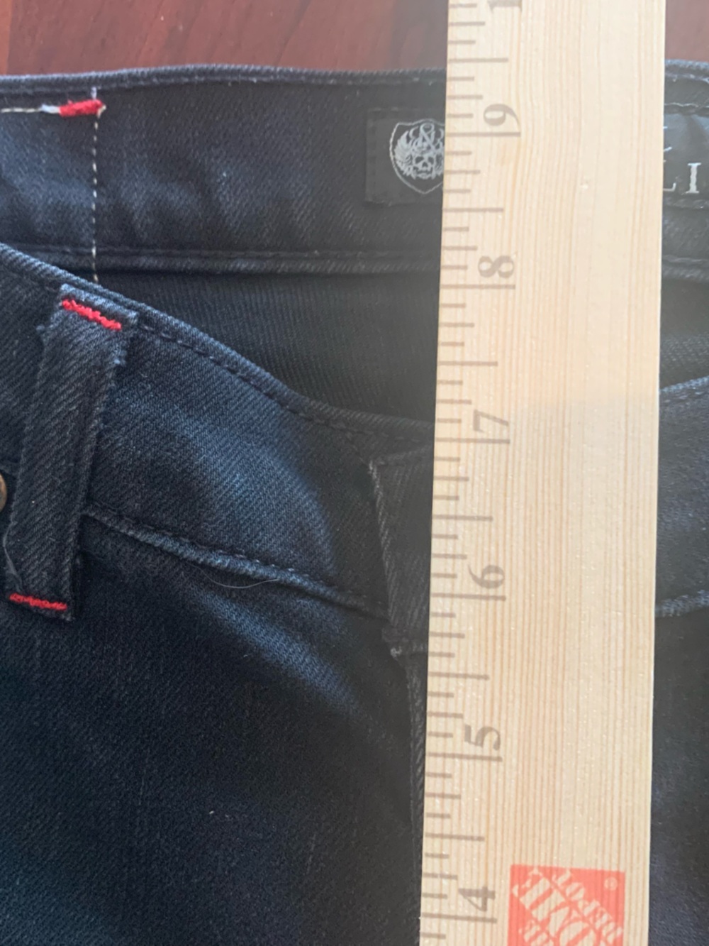 Rock & Republic Y2K Vintage Black Jeans with Red Stitch Accents Made in USA 🇺🇸 - Picture 12 of 14